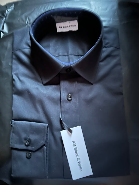 Men's Black Button-Up