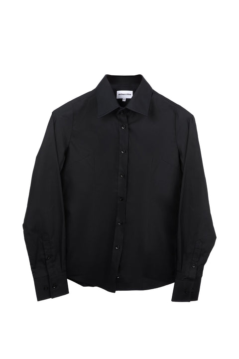 Women's Black Button-Up